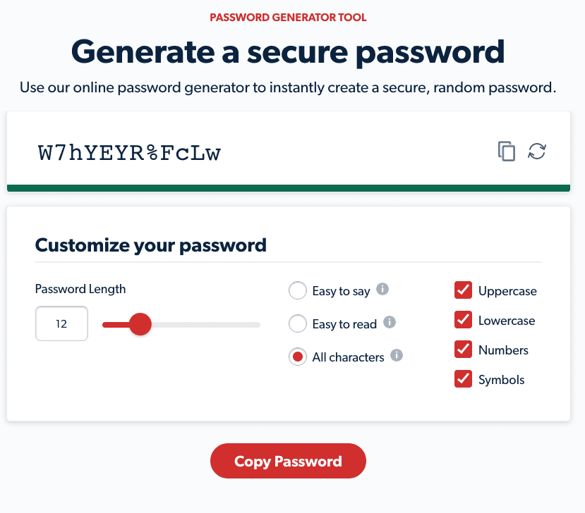 Lastpass Password Generator Tool